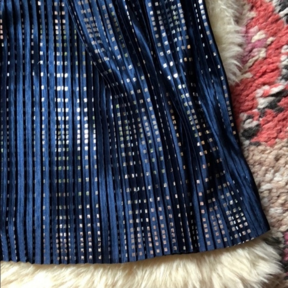 Anthr Sabina Musayev Cassia Shine Midi Skirt Metal - Picture 3 of 8